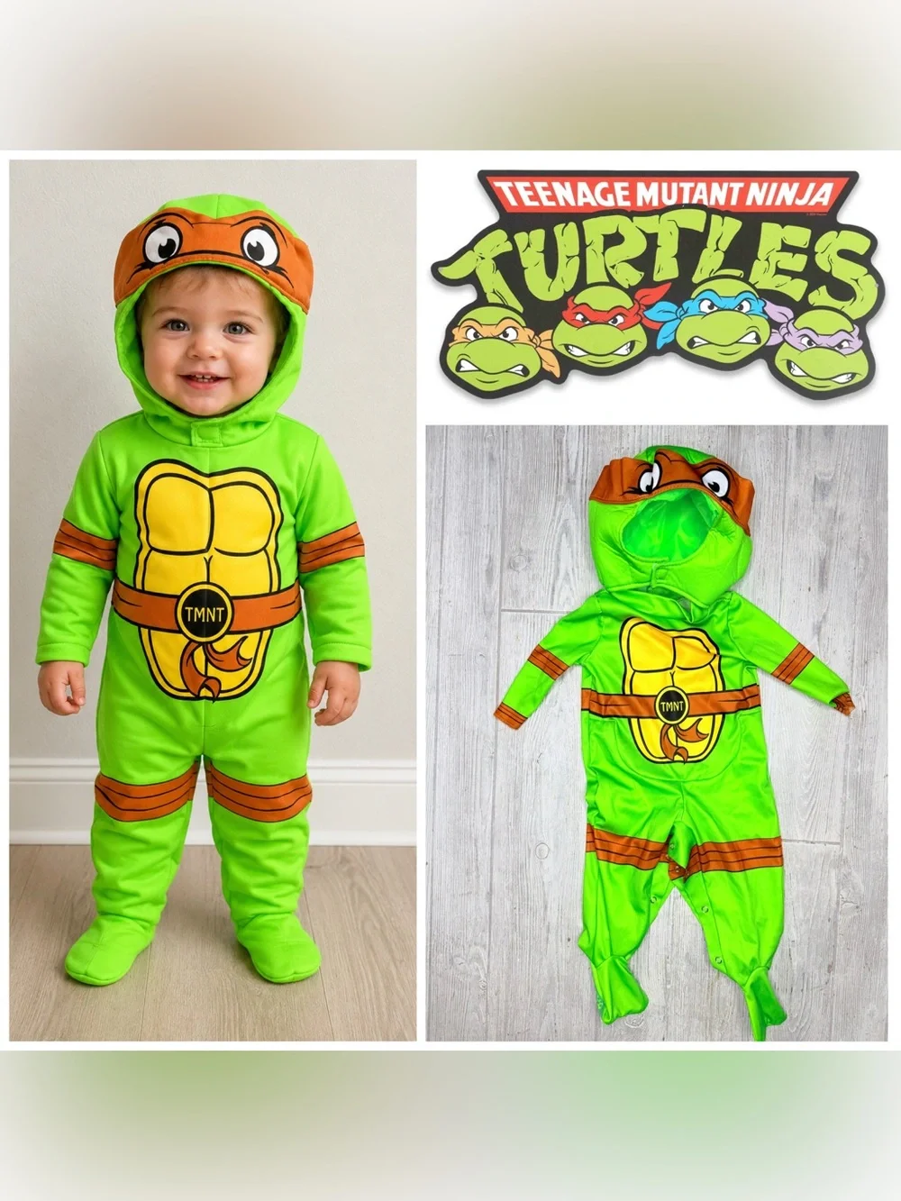 Teenage mutant ninja turtles  infant Halloween costume cosplay dress up 0-6 m